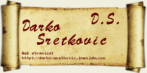 Darko Sretković vizit kartica
